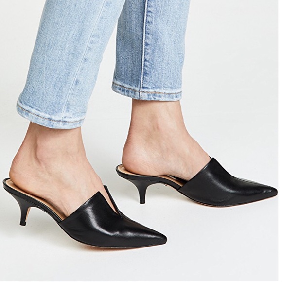 schutz keilla kitten heel mules
